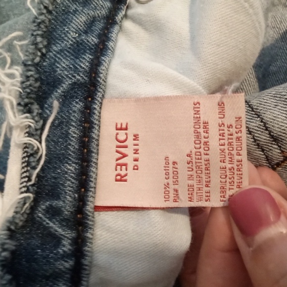 REVICE Denim with Frayed Waistband Button Fly Wide Leg Mid Rise Womens 30 - Picture 5 of 13